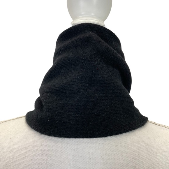 Talbots Cashmere Scarf OS Black/Cream - Picture 3 of 10